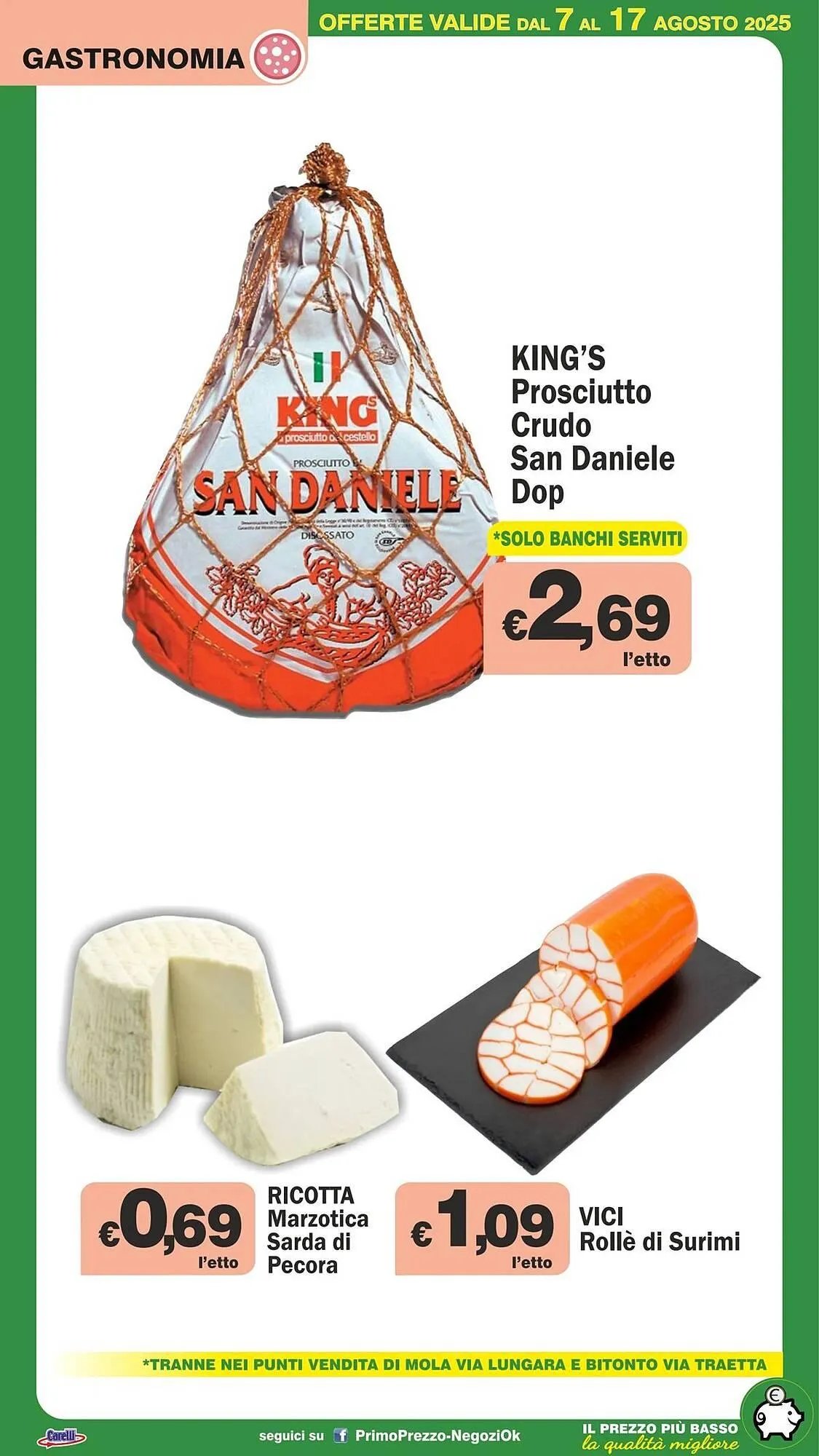 Volantino Primo Prezzo da 7 agosto a 17 agosto di 2025 - Pagina del volantino 38