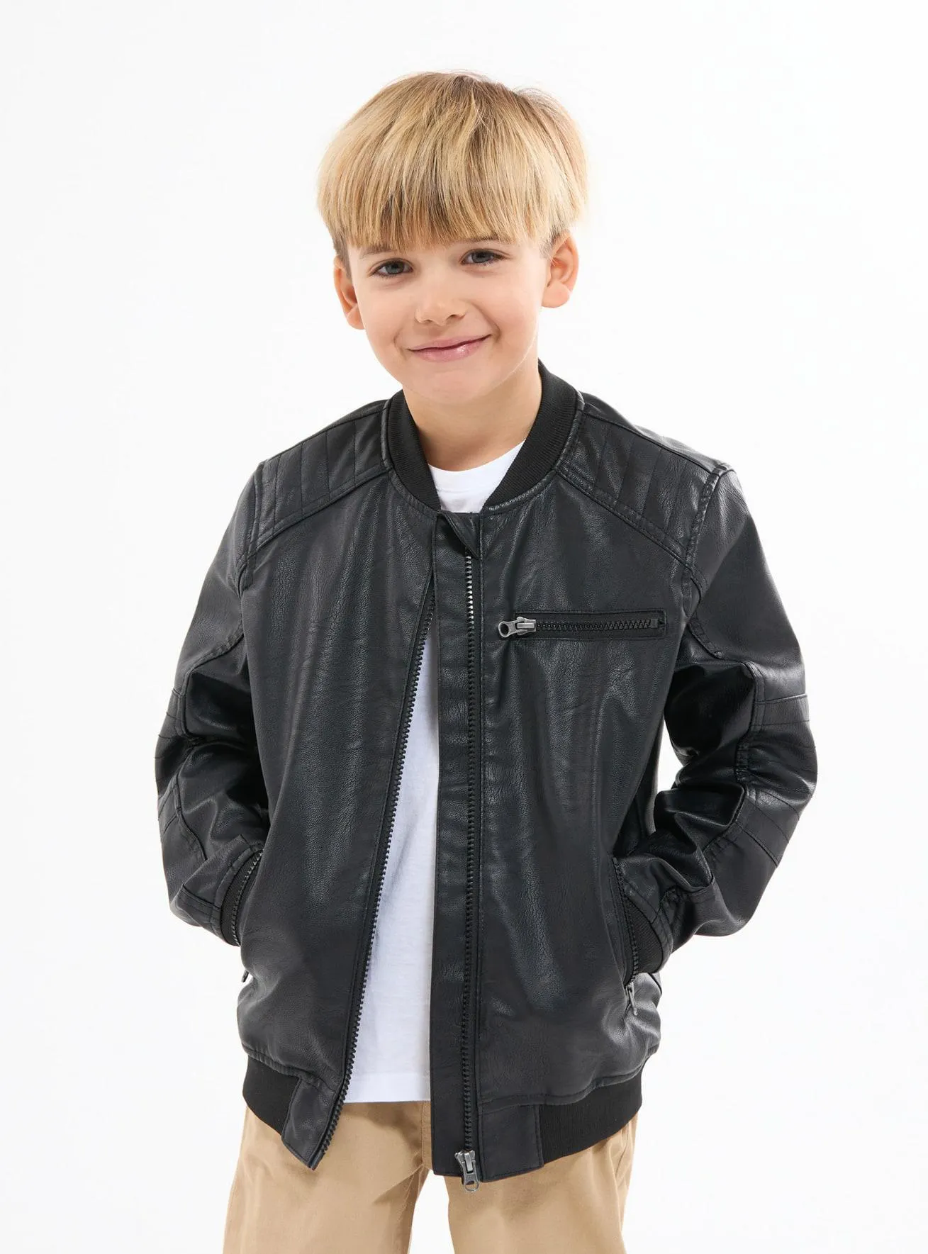 Biker in similpelle Nero