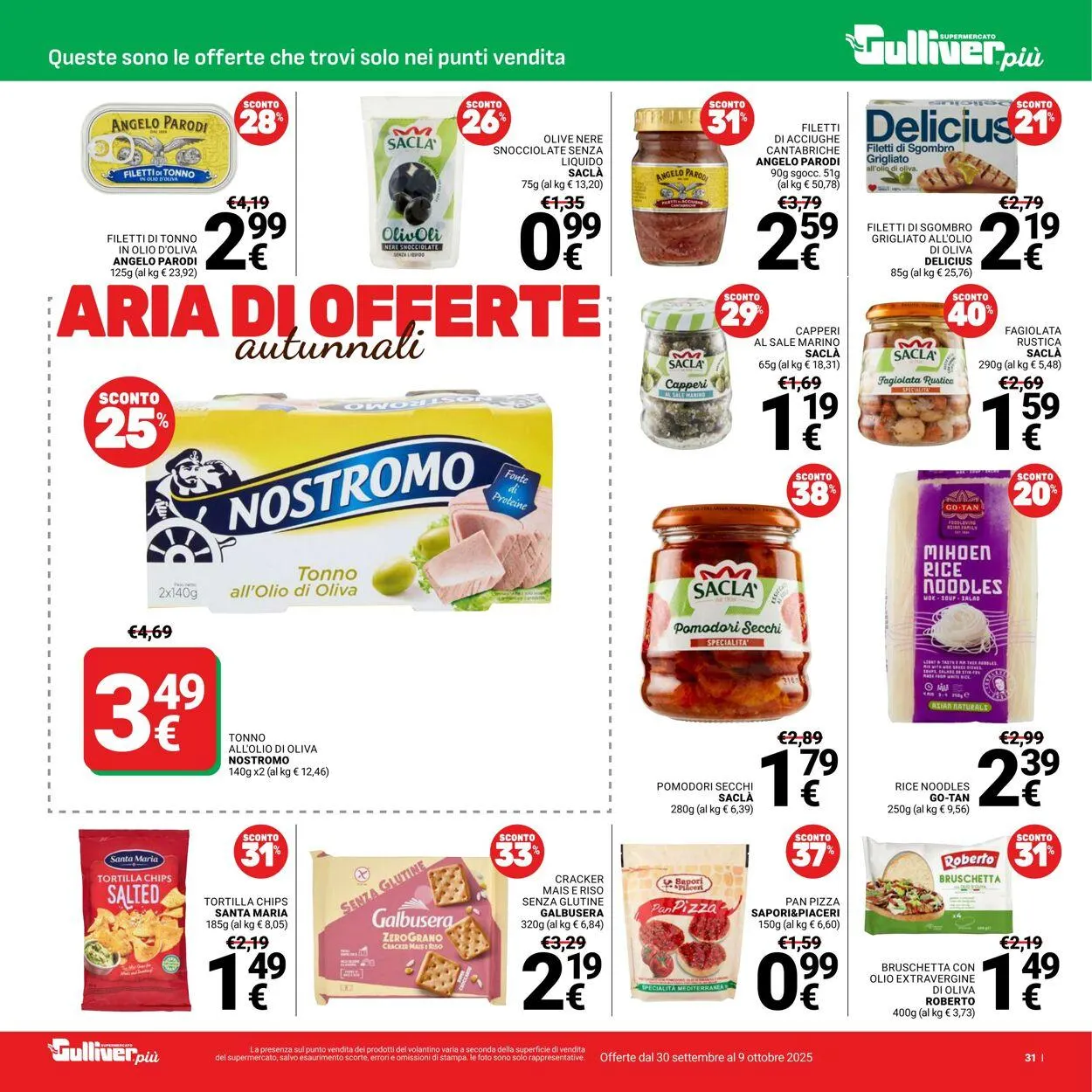 Gulliver Volantino attuale da 30 settembre a 9 ottobre di 2025 - Pagina del volantino 31
