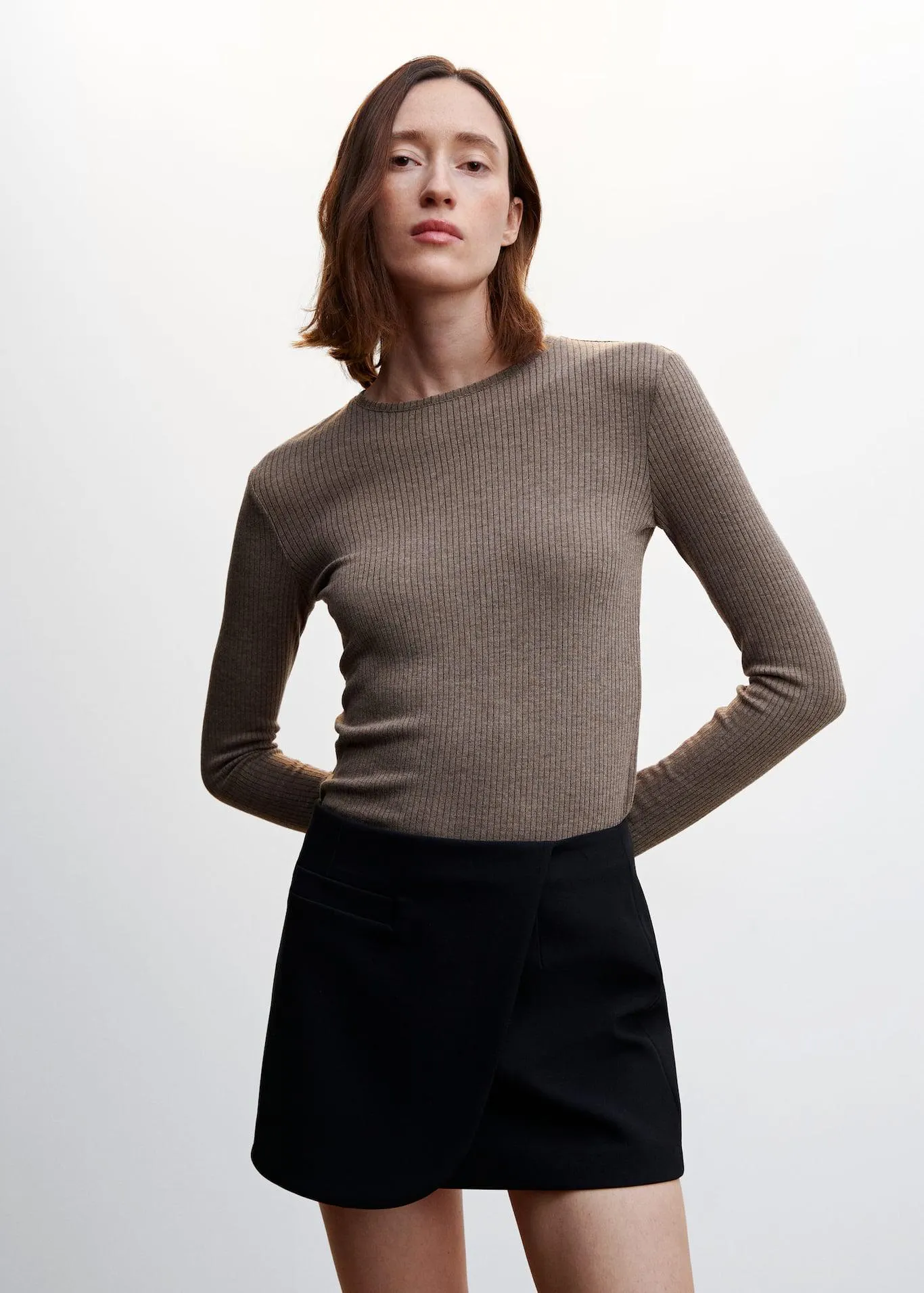 Maglietta maglia a coste