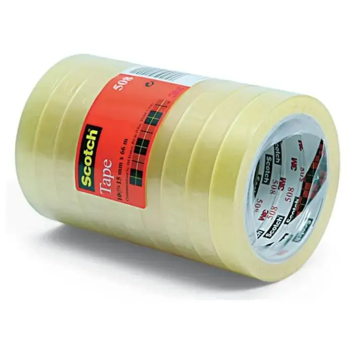 8 nastri adesivi trasparenti scotch 3m - m 66x1,9 cm h