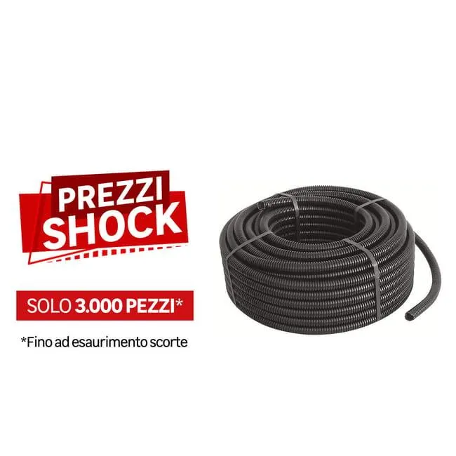 Guaina elettrica con tirafilo ø 20 MM L 100 MT nera