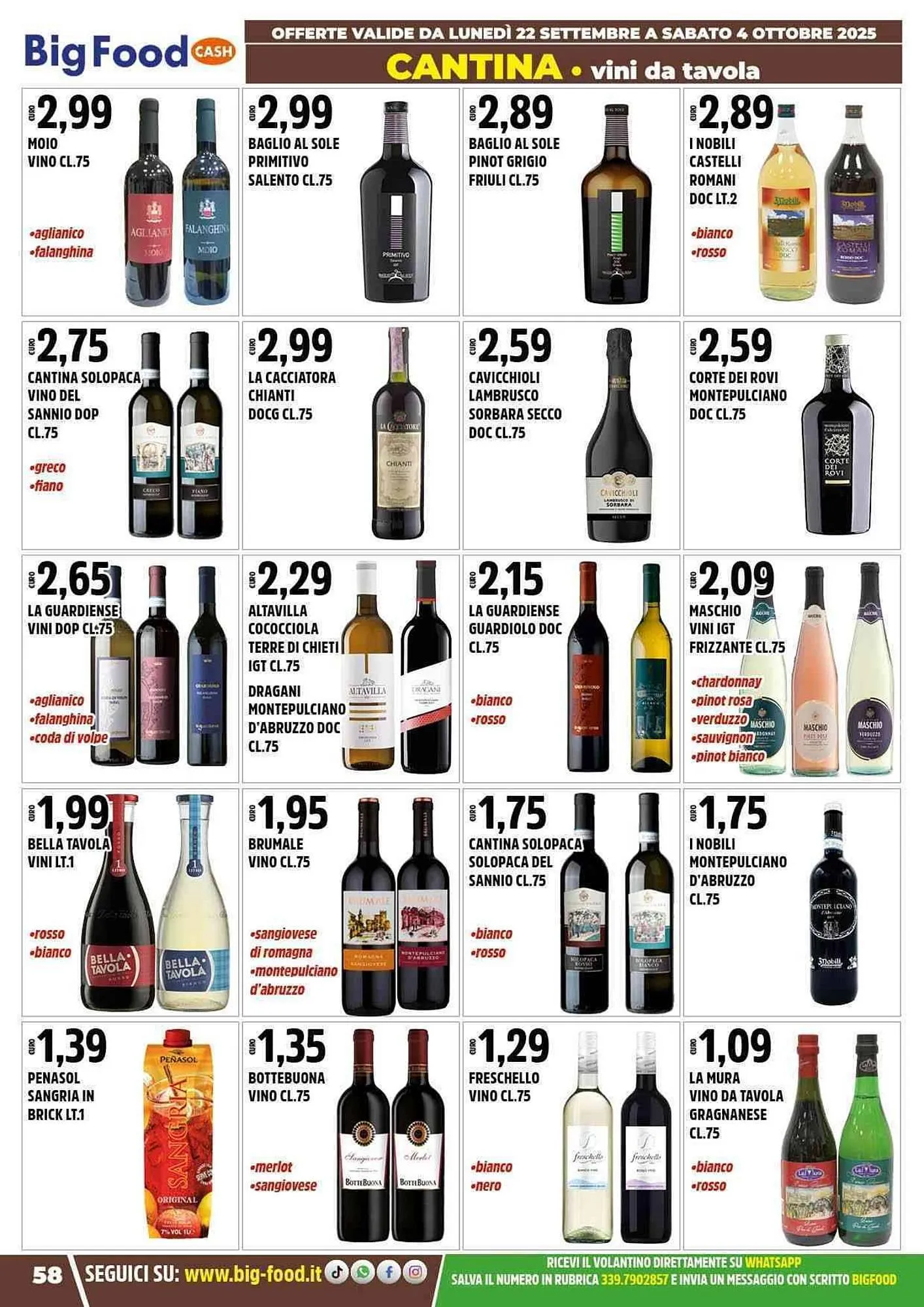 Volantino Big Food da 22 settembre a 4 ottobre di 2025 - Pagina del volantino 58