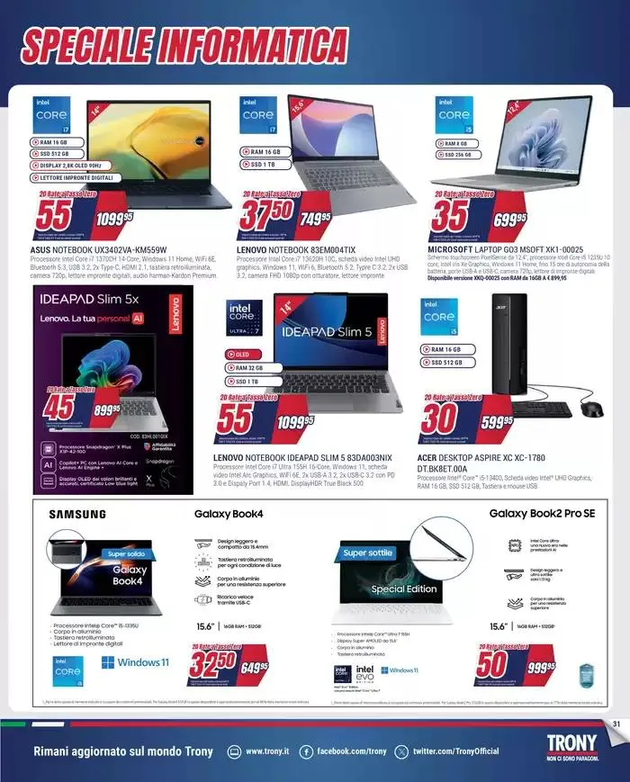 Tasso Zero da Trony! da 20 marzo a 2 aprile di 2025 - Pagina del volantino 31