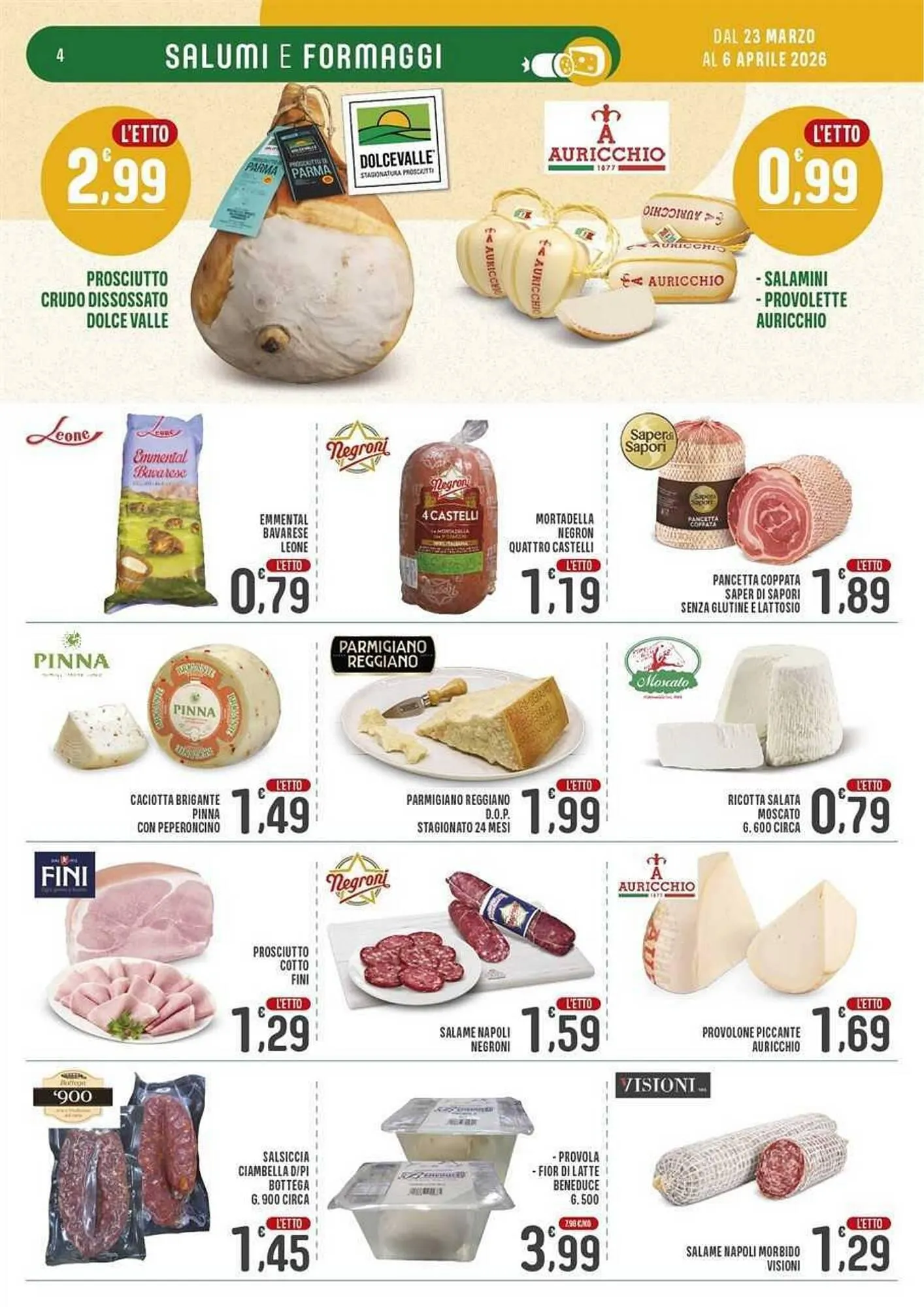 Volantino La Mimosa Supermercati da 23 marzo a 6 aprile di 2026 - Pagina del volantino 4