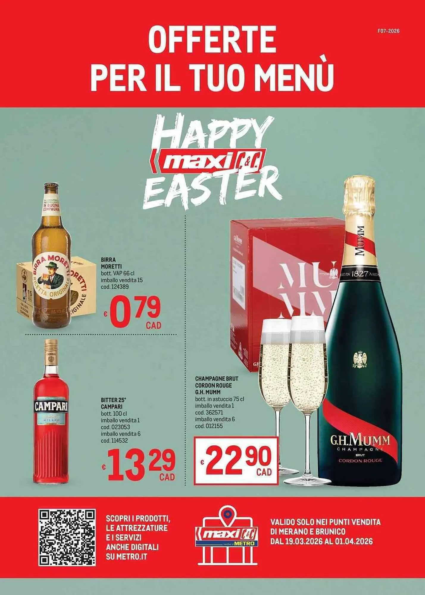 Volantino Metro da 19 marzo a 1 aprile di 2026 - Pagina del volantino 1