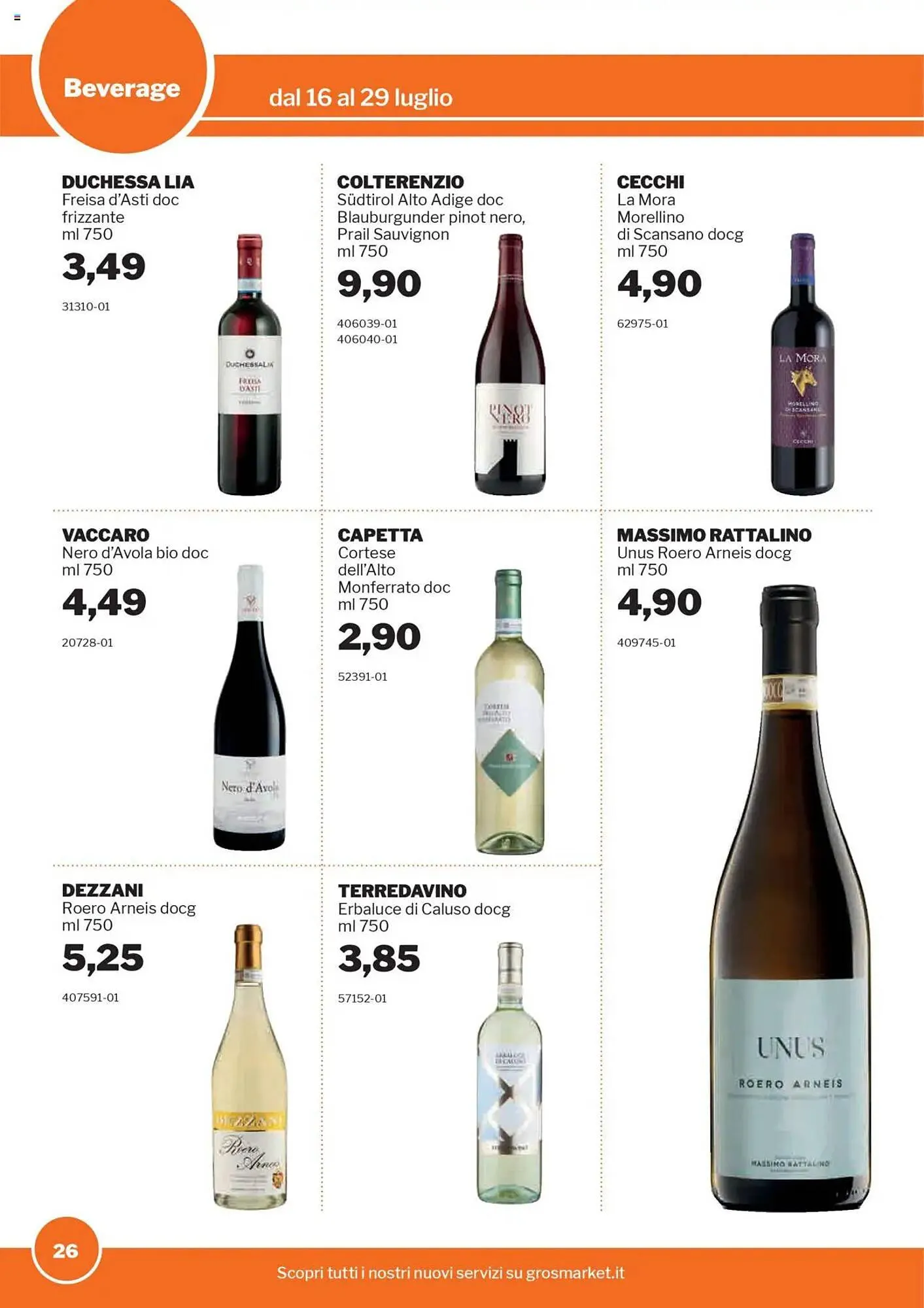 Volantino GrosMarket da 16 luglio a 29 luglio di 2025 - Pagina del volantino 26