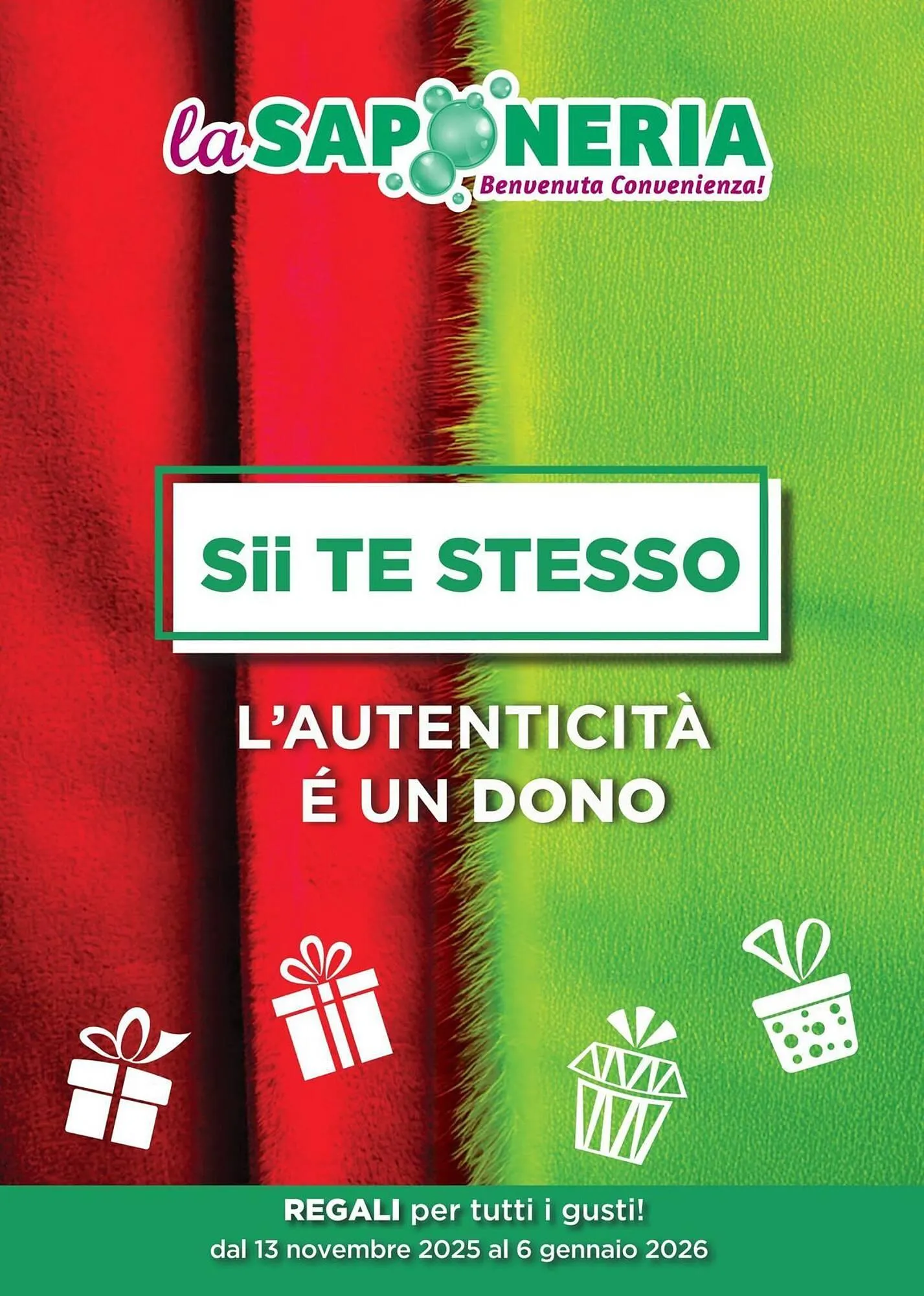 Volantino La Saponeria da 13 novembre a 6 gennaio di 2026 - Pagina del volantino 1