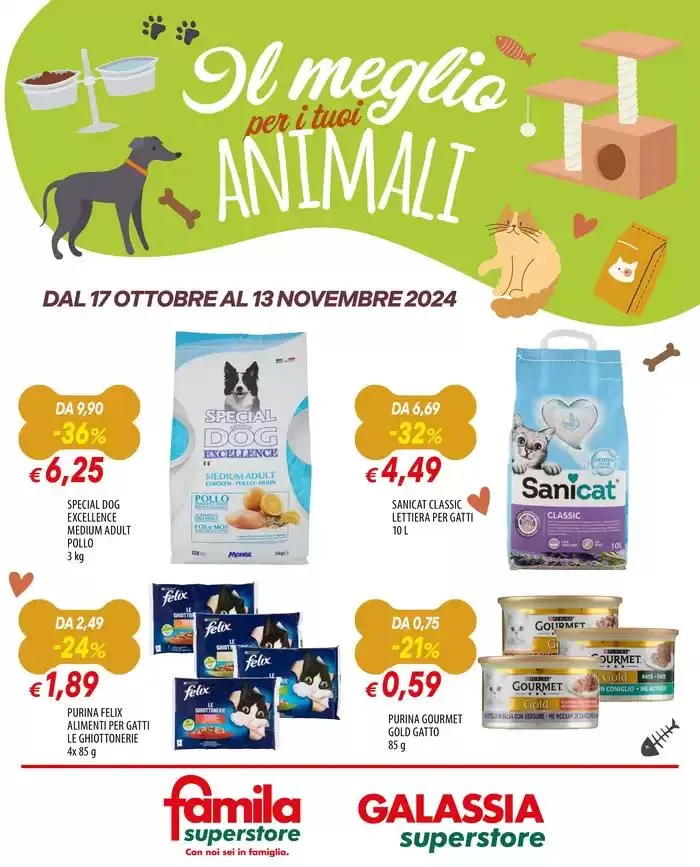 IL MEGLIO PER I TUOI ANIMALI da 17 ottobre a 13 novembre di 2024 - Pagina del volantino 1