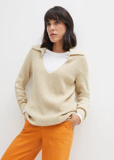 Maglione con colletto polo