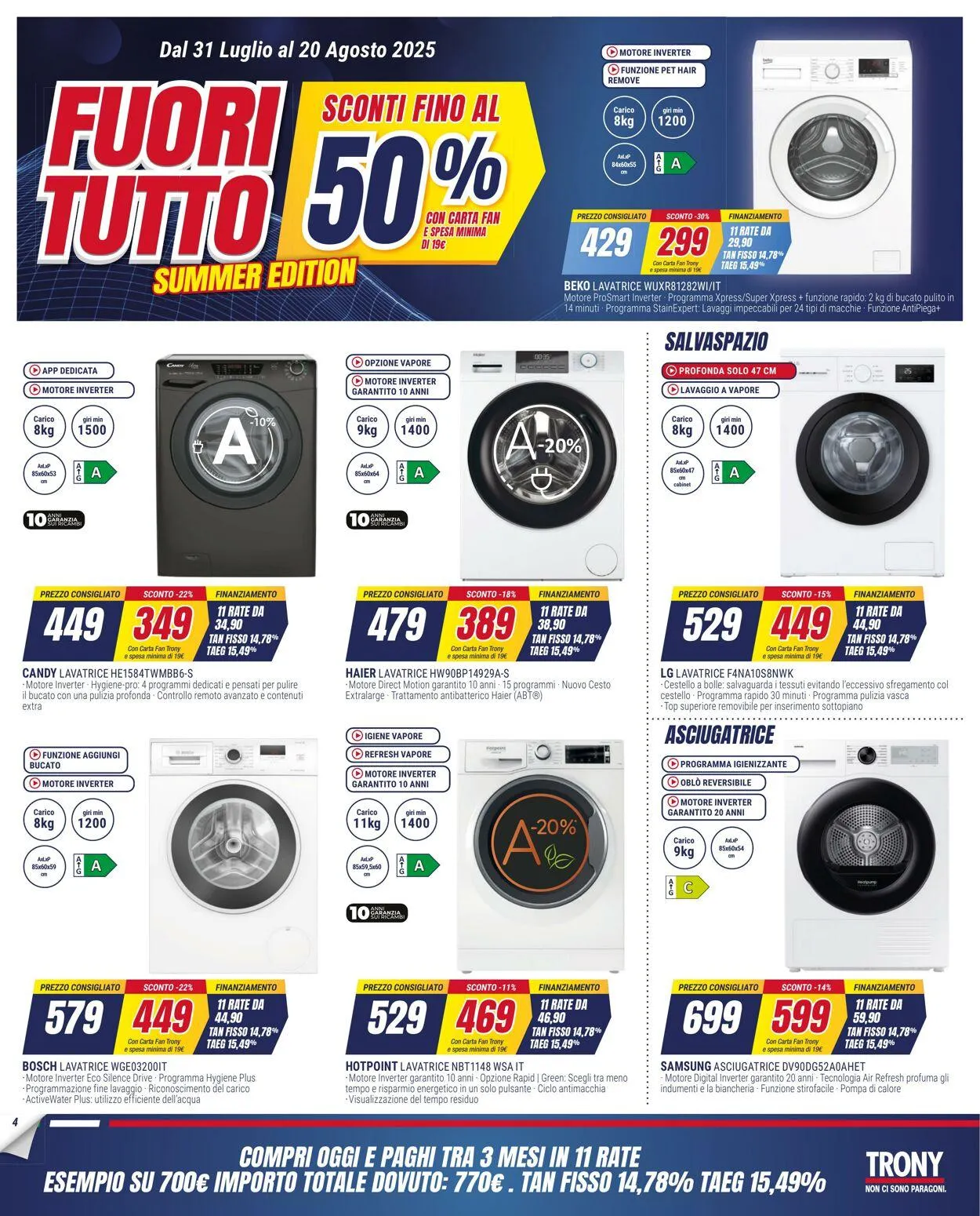Trony Volantino attuale da 31 luglio a 20 agosto di 2025 - Pagina del volantino 4