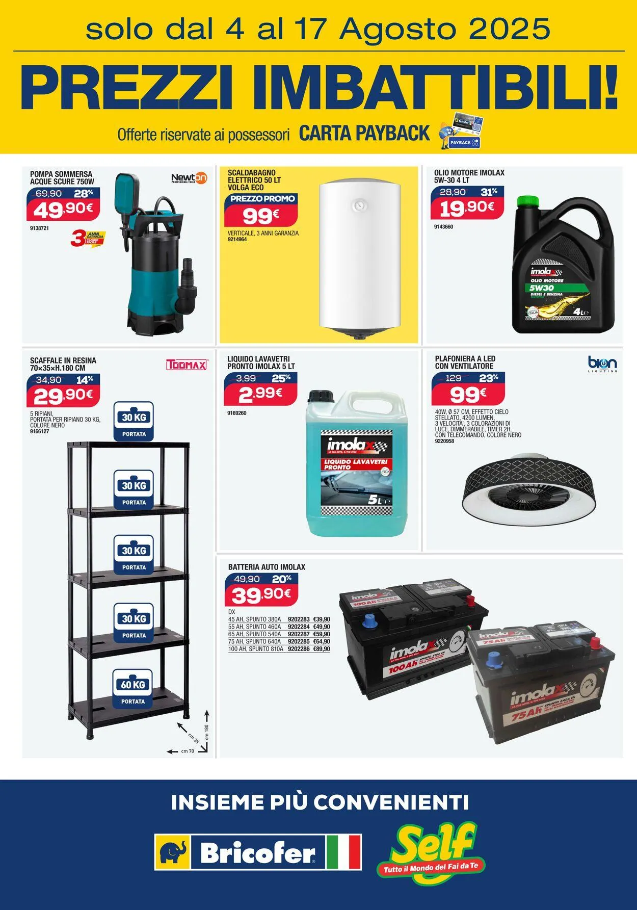 Self Volantino attuale da 4 agosto a 17 agosto di 2025 - Pagina del volantino 4