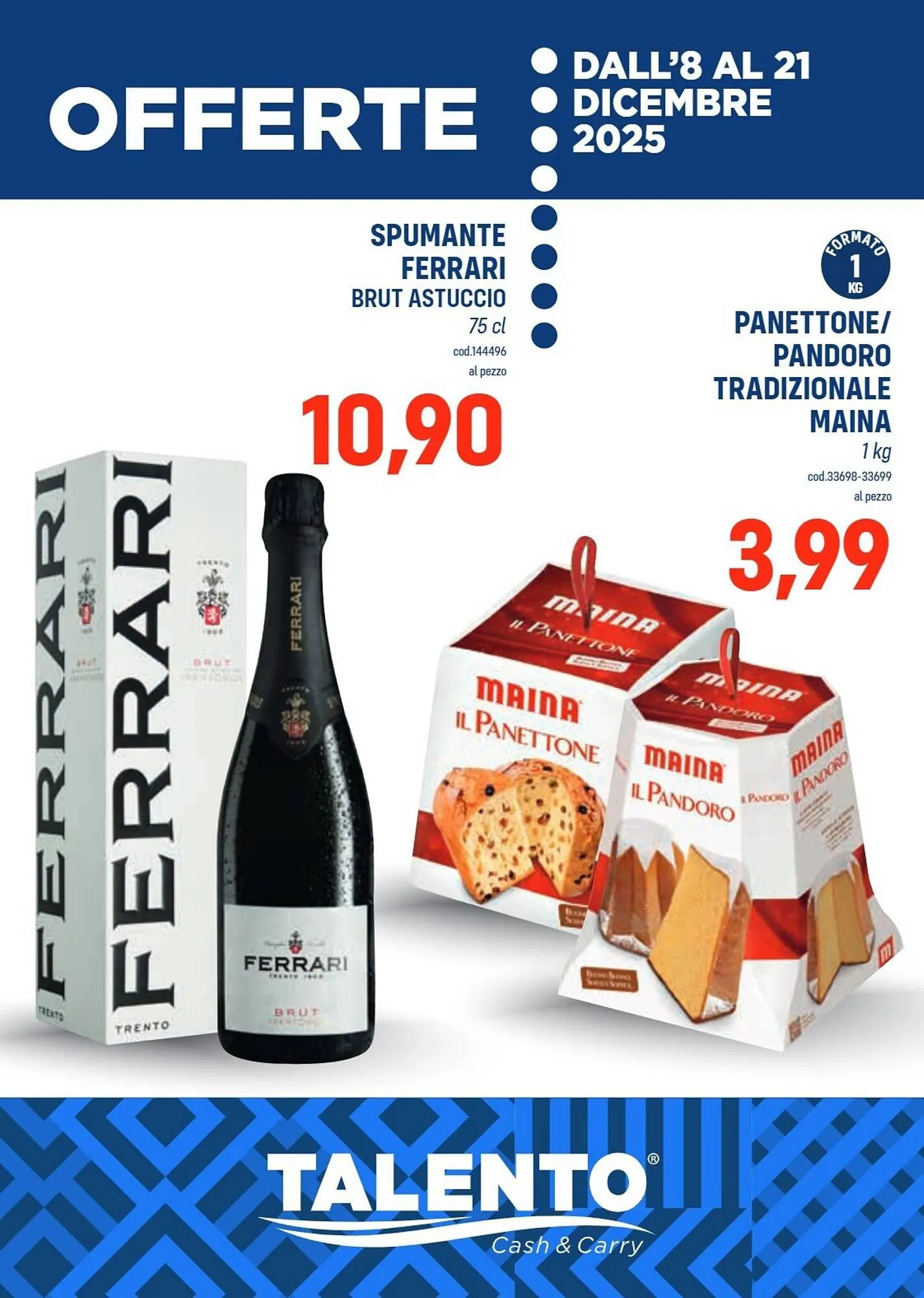 Volantino Talento Professional Store da 8 dicembre a 21 dicembre di 2025 - Pagina del volantino 1