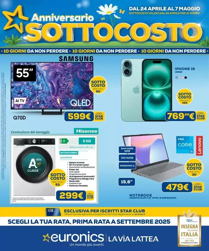 Anniversario Sottocosto da 24 aprile a 7 maggio di 2025 - Pagina del volantino 1