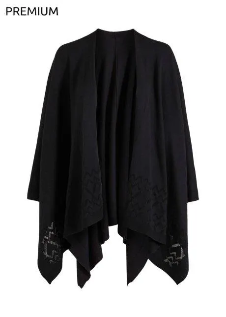 Poncho in misto seta