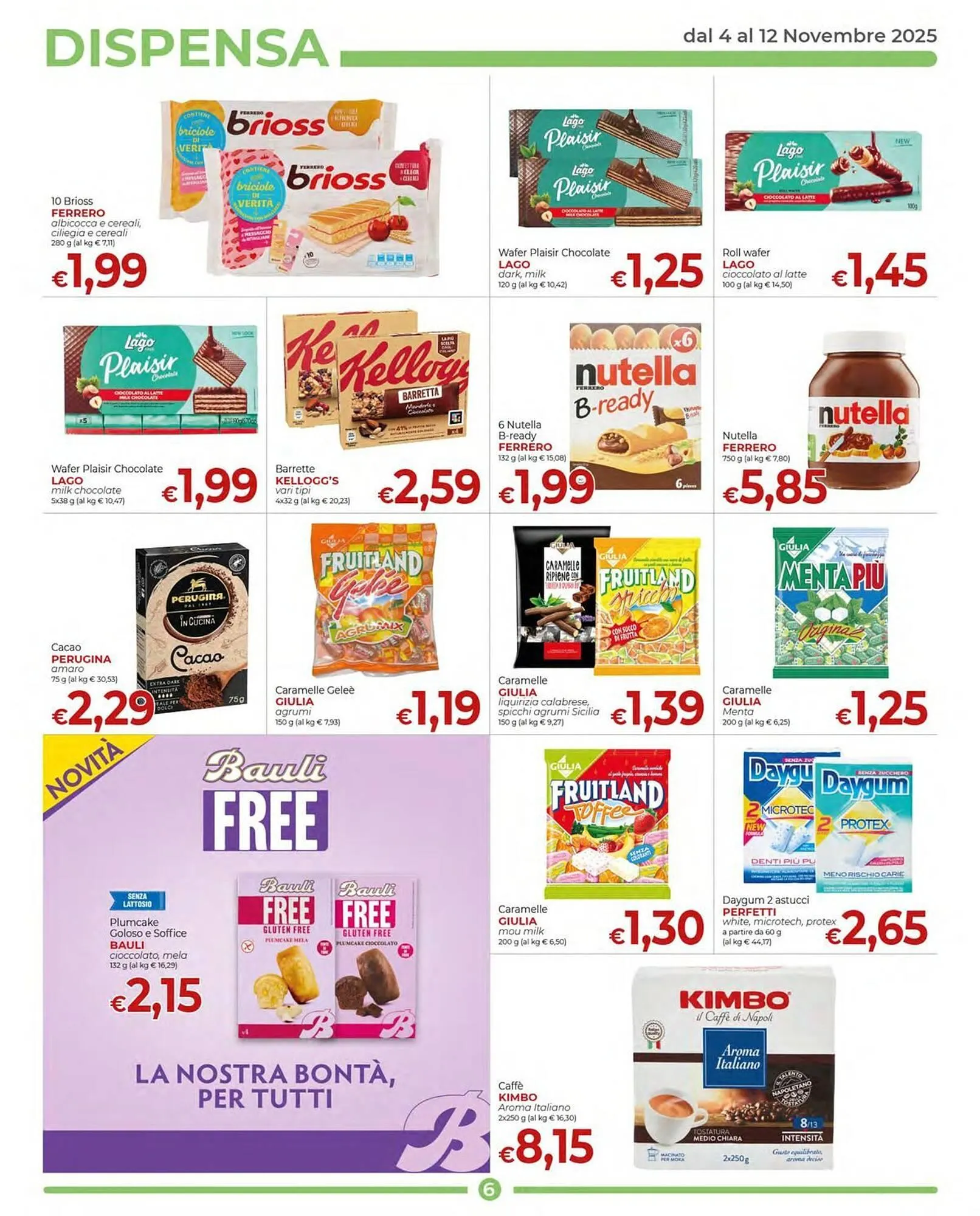 Volantino Supermercati Nonna Isa da 4 novembre a 12 novembre di 2025 - Pagina del volantino 6