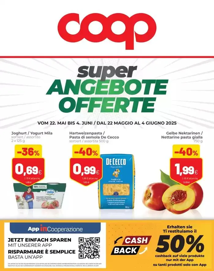 Angebote offerte da 22 maggio a 4 giugno di 2025 - Pagina del volantino 1