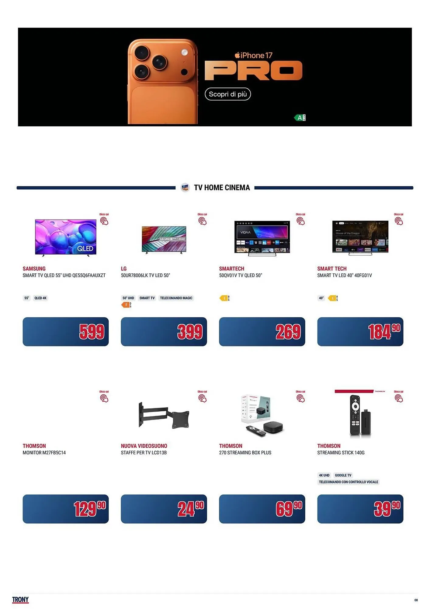 Volantino Trony da 17 ottobre a 29 ottobre di 2025 - Pagina del volantino 8
