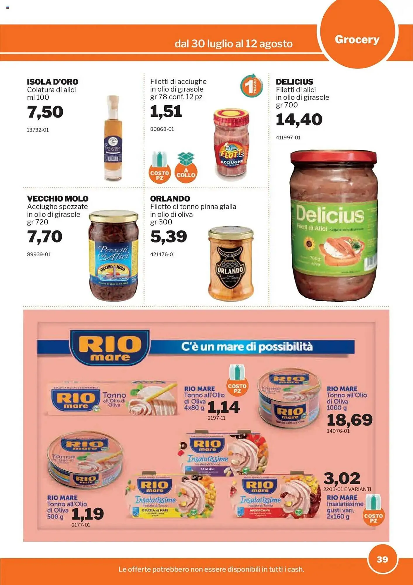 Volantino GrosMarket da 30 luglio a 12 agosto di 2025 - Pagina del volantino 39