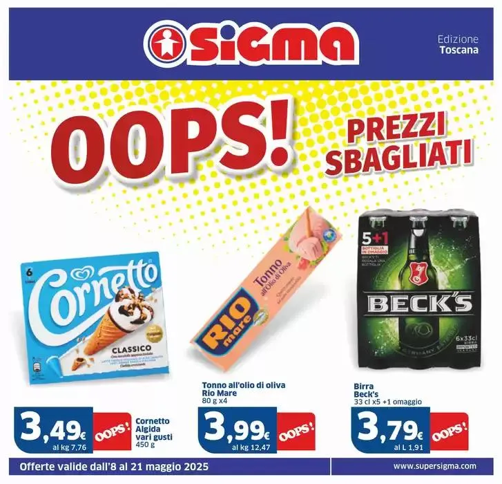 Oops! Prezzi sbagliati da 8 maggio a 21 maggio di 2025 - Pagina del volantino 1