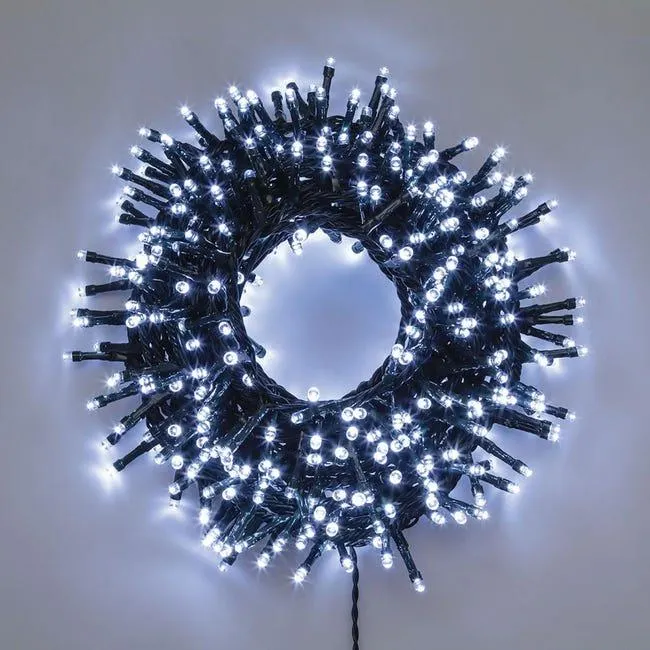 Filo di luci di natale 1000 lampadine LED bianco Led Mini cluster 24.5 m programmabile