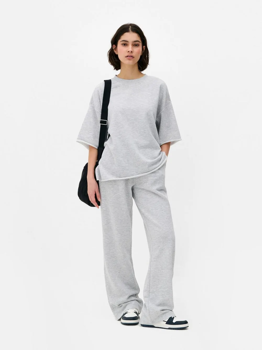 Felpa oversize a maniche corte