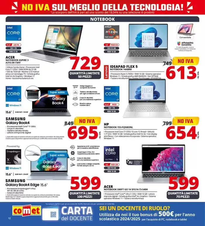 No IVA sul meglio della tecnologia! da 8 maggio a 21 maggio di 2025 - Pagina del volantino 12