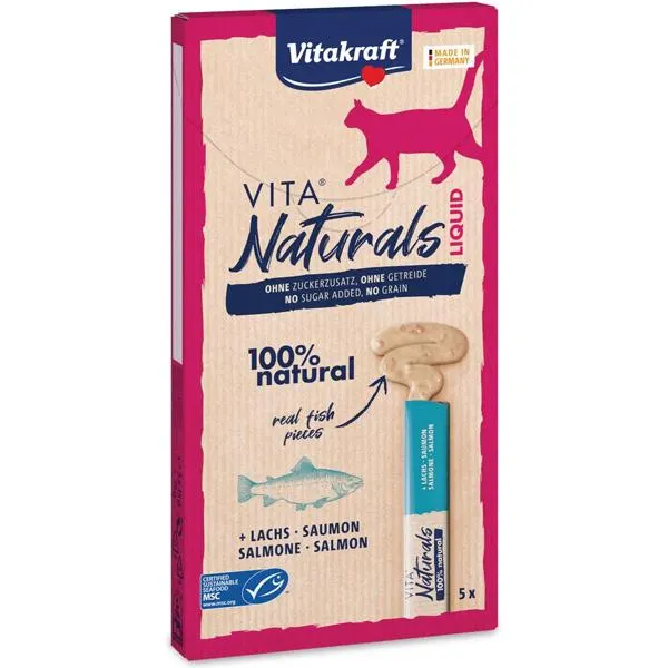Vitakraft - Vita Naturals Cat Liquid Snack Salmone