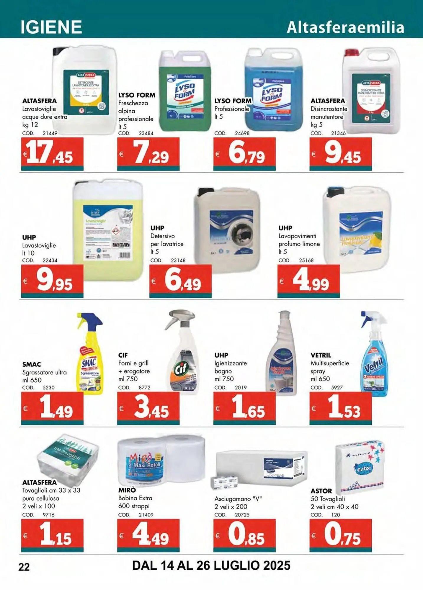 Volantino Altasfera da 14 luglio a 26 luglio di 2025 - Pagina del volantino 22