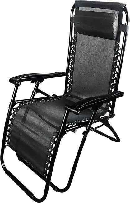 Garden Friend Sdraio Siesta pieghevole multiposizione 65x90x110h cm Nero