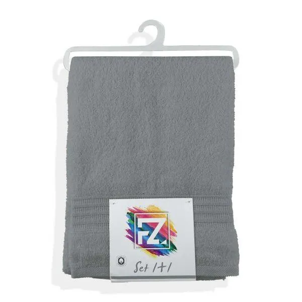 FZ SET ASCIUGAMANI 1+1 GRIGIO CHIARO