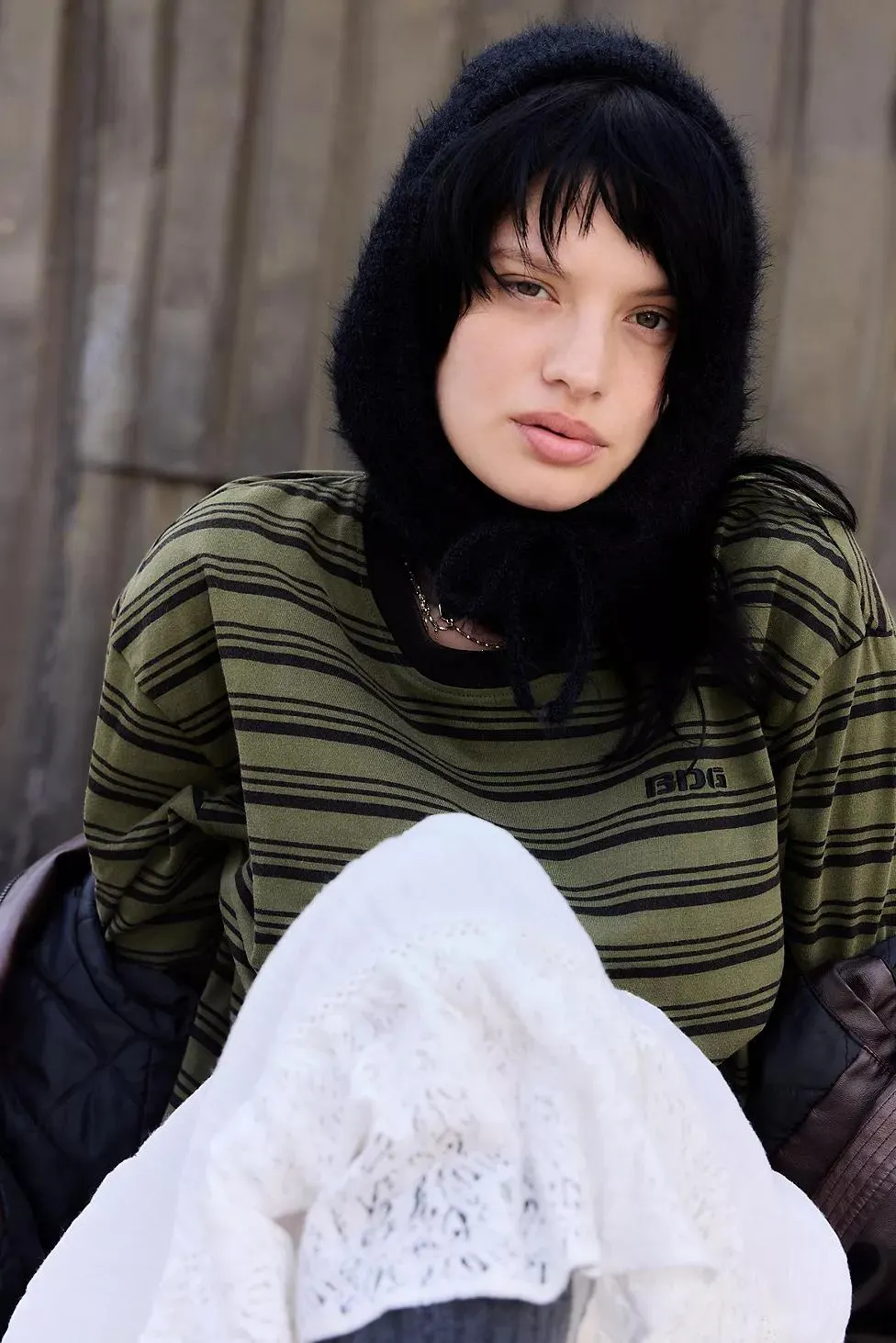 Cappuccio UO Clover in maglia soffice