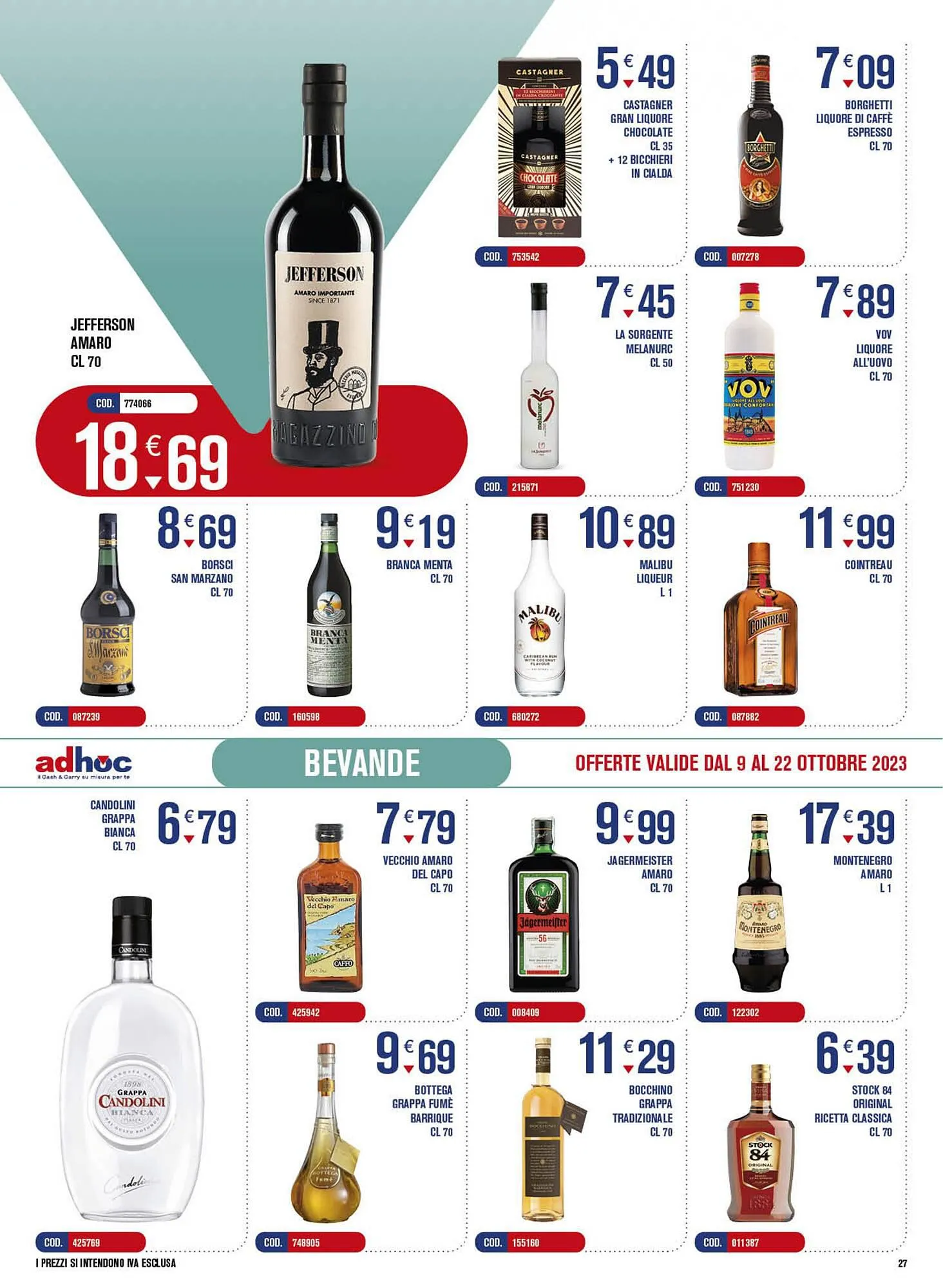 Volantino Adhoc da 9 ottobre a 22 ottobre di 2023 - Pagina del volantino 27