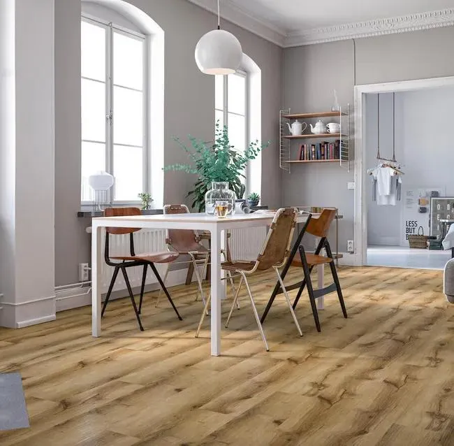 Pavimento SPC in spc flottante clic passaggio intenso Sicilia Rovere scuro Sp 5 mm