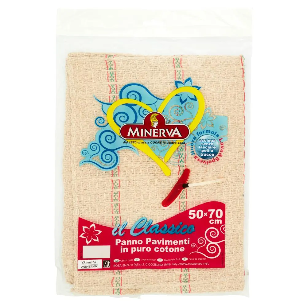 Minerva il Classico Panno Pavimenti in puro cotone 50x70 cm
