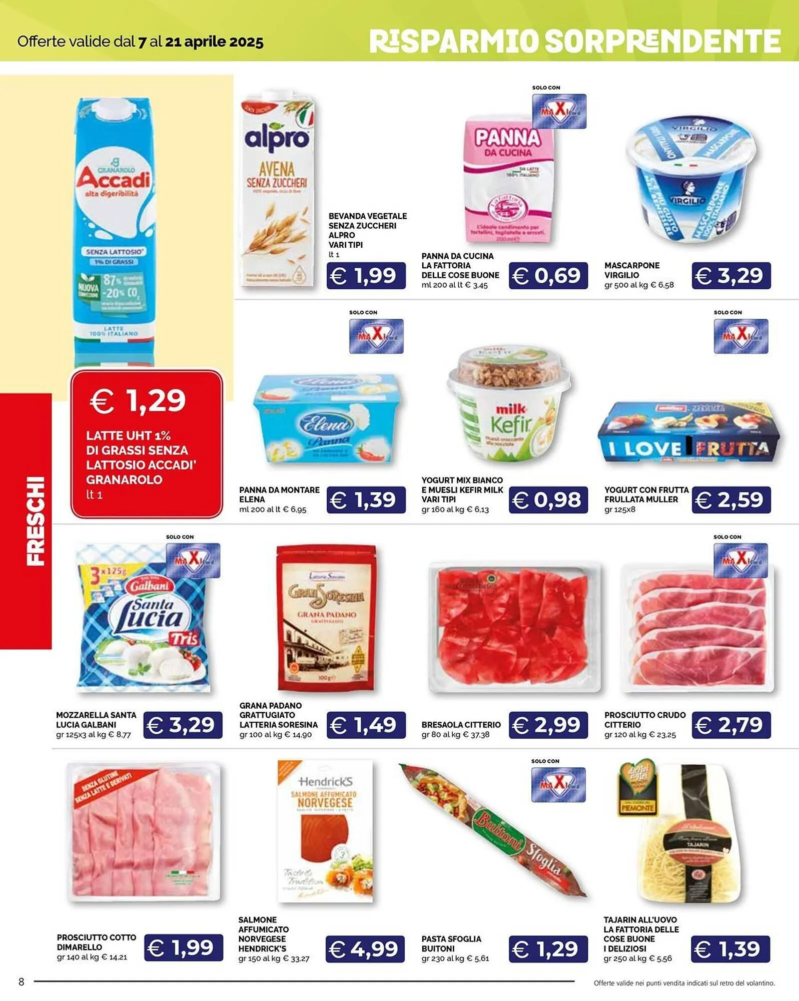 Volantino Maxisconto da 7 aprile a 21 aprile di 2025 - Pagina del volantino 8