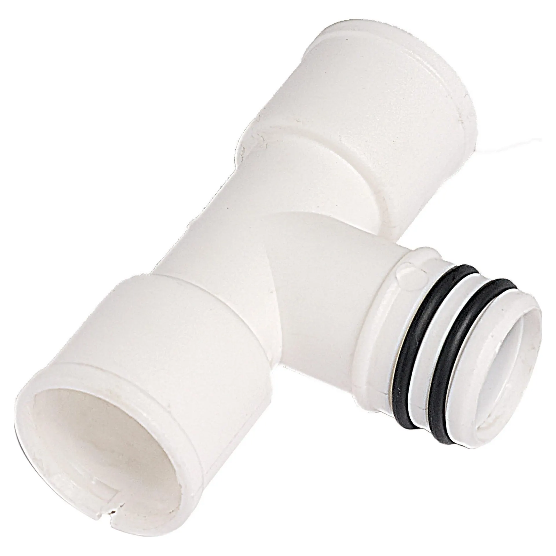 Raccordo a t a 3 vie per tubi Ø 18/20 mm con guarnizioni per scarico condensa