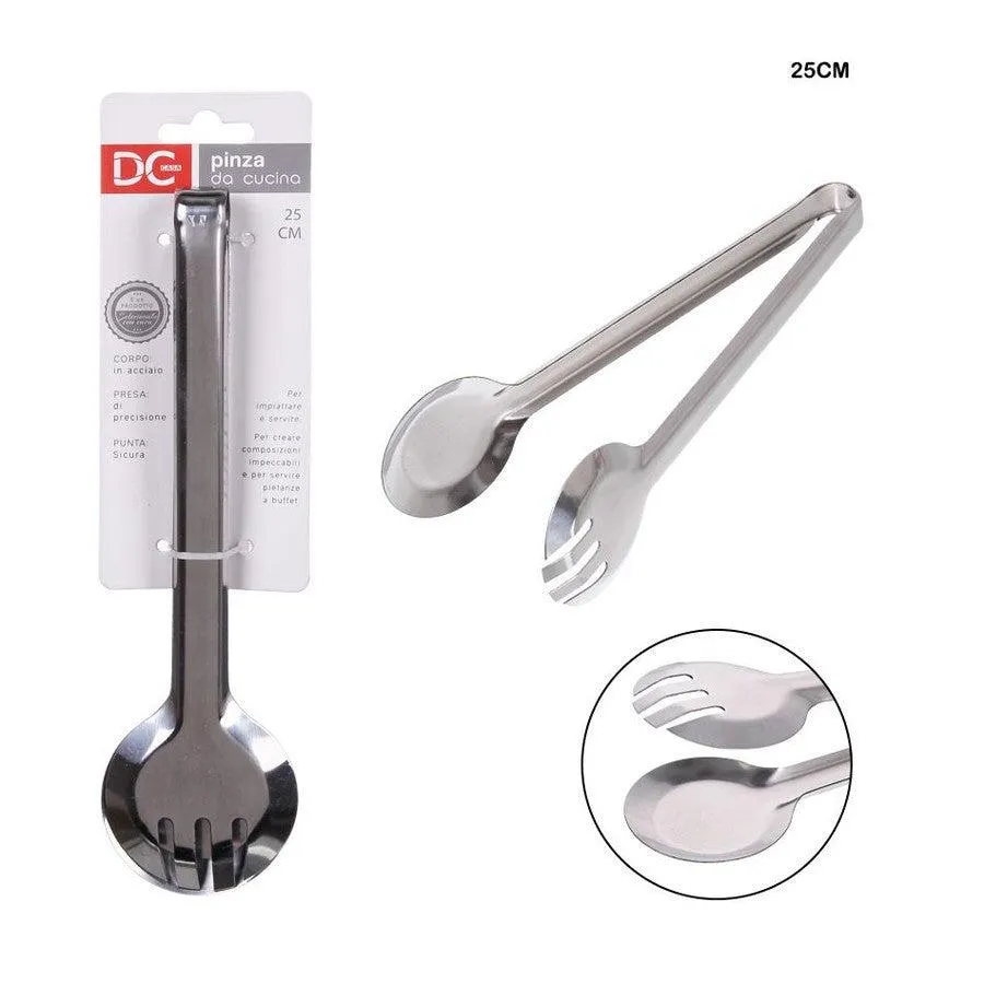 Dc - Stainless Steel Kitchen Tongs 25cm