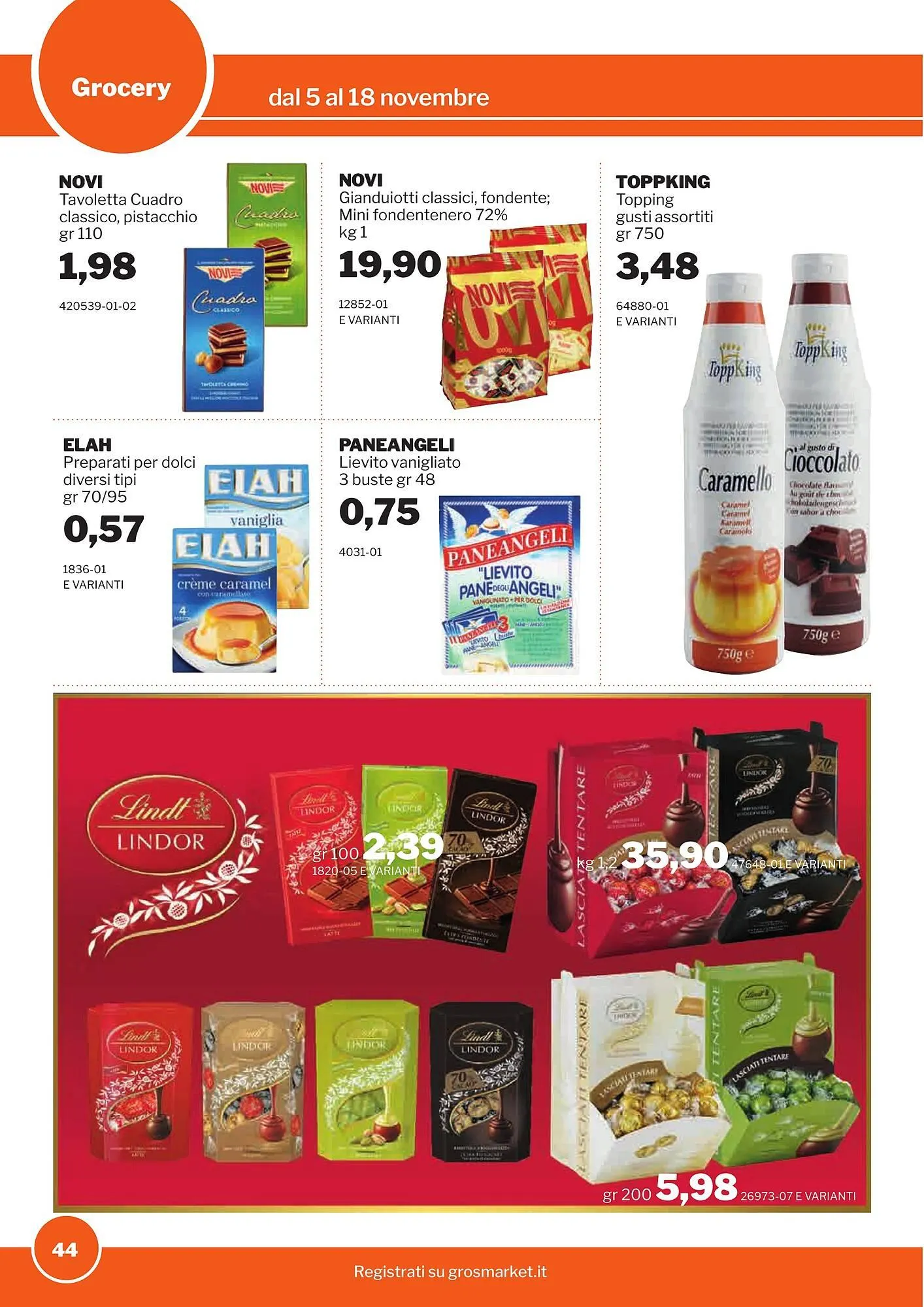Volantino GrosMarket da 5 novembre a 18 novembre di 2025 - Pagina del volantino 44