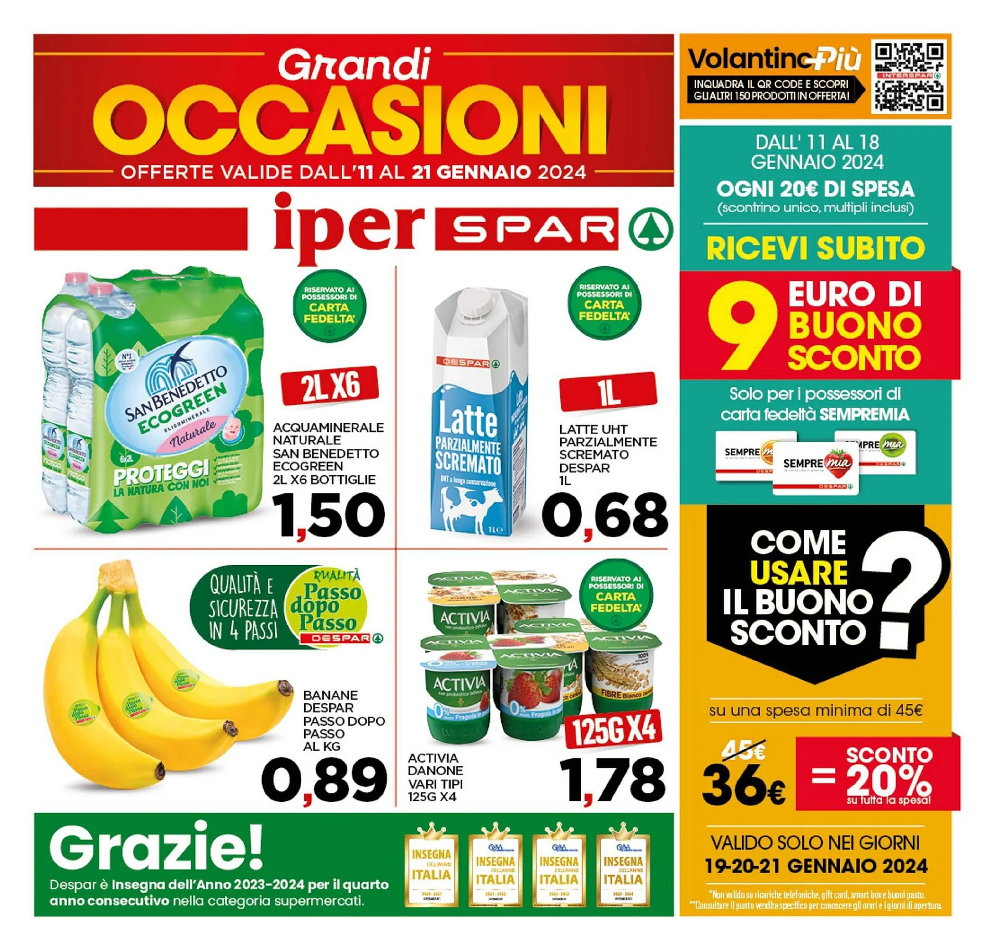 Volantino Iperspar da 11 gennaio a 21 gennaio di 2024 - Pagina del volantino 1