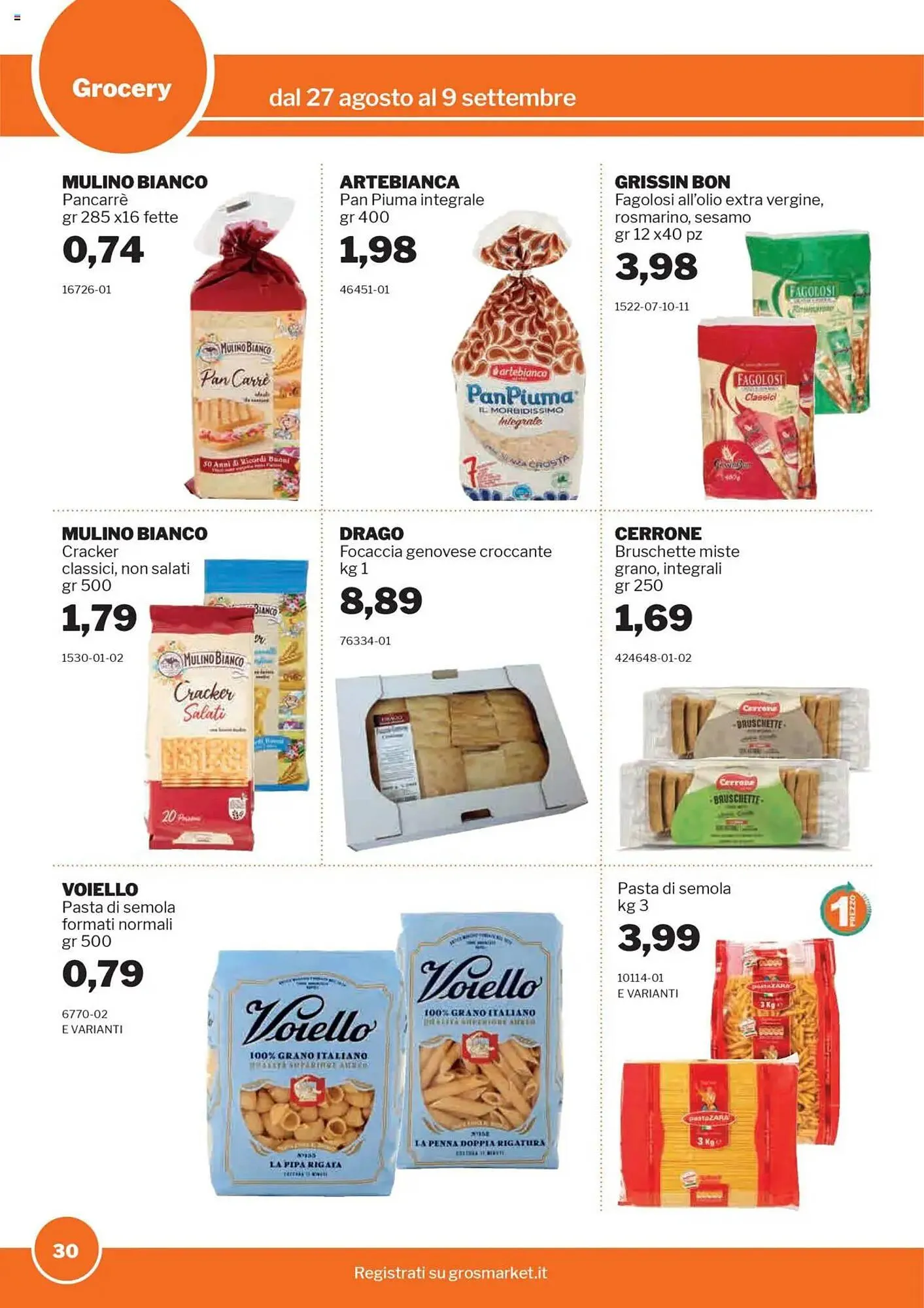Volantino GrosMarket da 27 agosto a 9 settembre di 2025 - Pagina del volantino 30