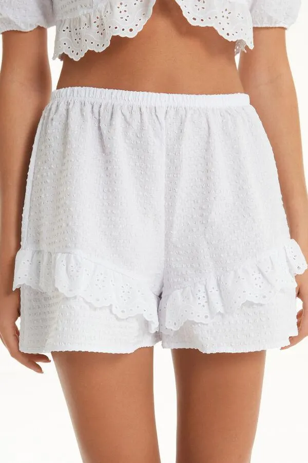 Short in Tela con Effetto Stropicciato