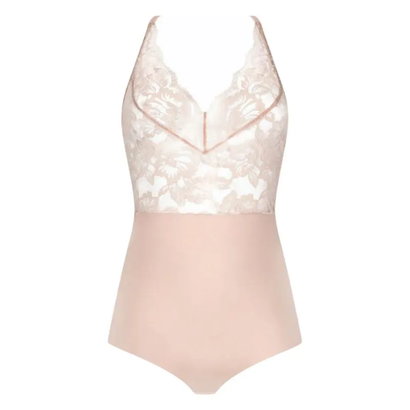 MEY-75236-38- Body senza ferretto in pizzo serie Amazing taglio laser - blossom