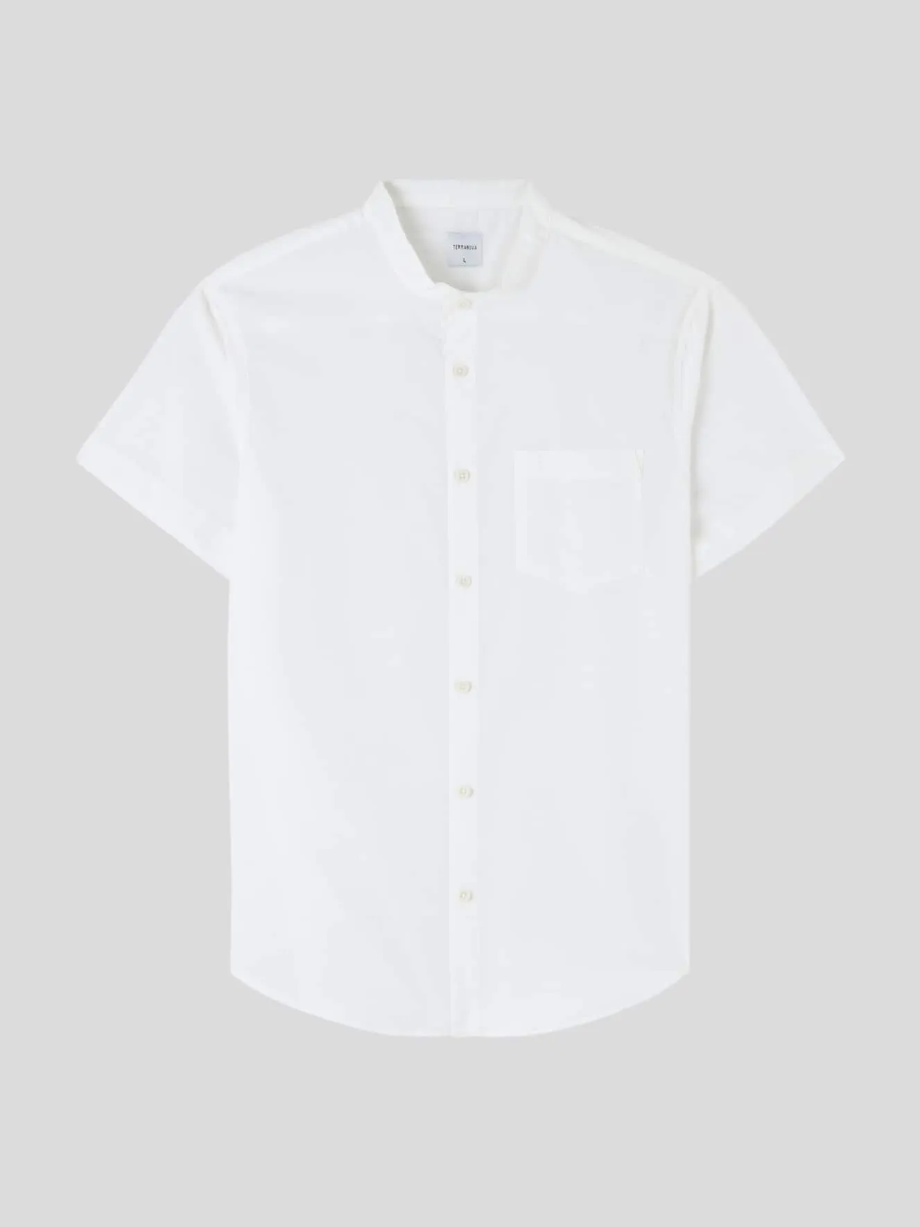 Camicia coreana in mussola Bianco ottico