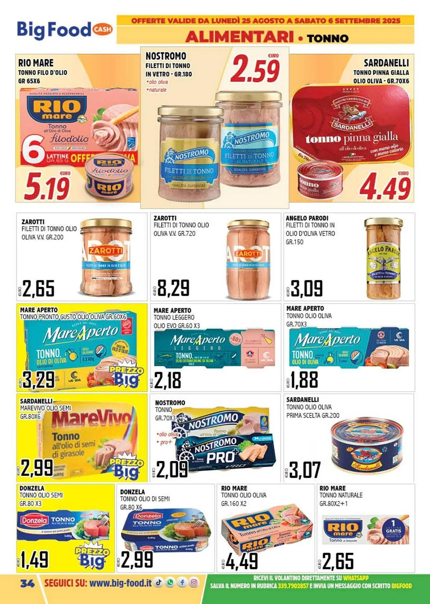 Volantino Big Food da 25 agosto a 6 settembre di 2025 - Pagina del volantino 34