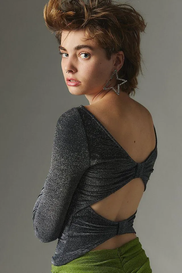 Silenzio + Rumore Natasha Sparkly Fiocco Parte Superiore Posteriore