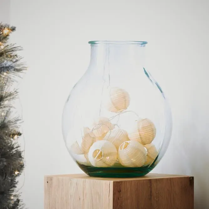 LYNN Filo luminoso sfera 10 luci led beige