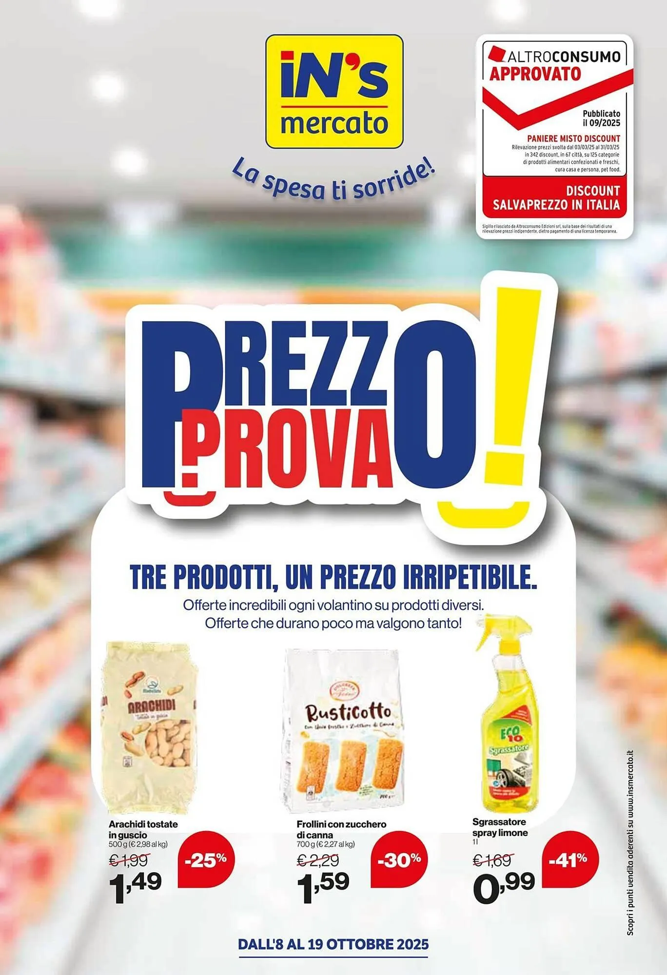 Volantino In'S Mercato da 8 ottobre a 19 ottobre di 2025 - Pagina del volantino 1