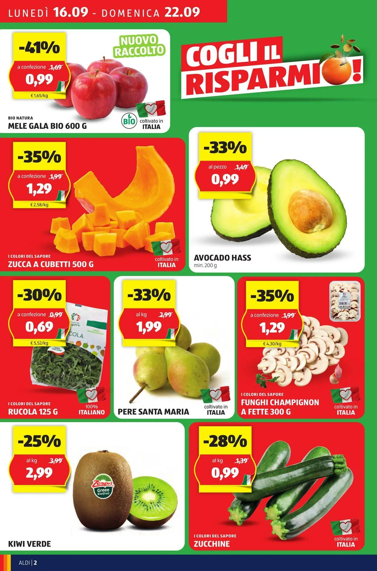 Aldi Volantino attuale da 16 settembre a 22 settembre di 2024 - Pagina del volantino 2