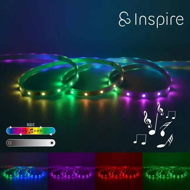 Kit striscia led 5m luce rgb multicolore INSPIRE
